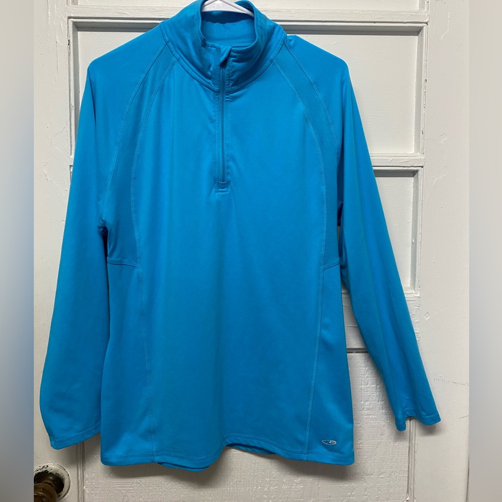 women's long-sleeve quarter-zip pullover Athletic Long Sleeve jacket size Large